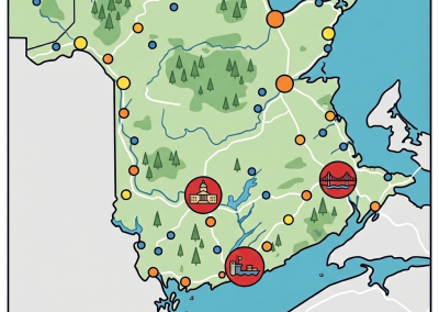 Les 50 villes les plus peuplées du Nouveau-Brunswick